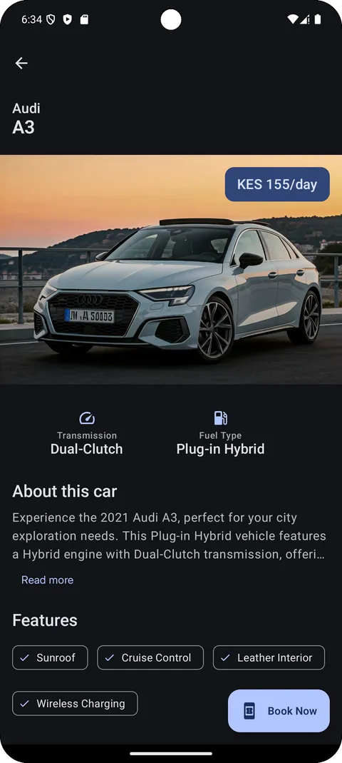 RentalWheels Car Details