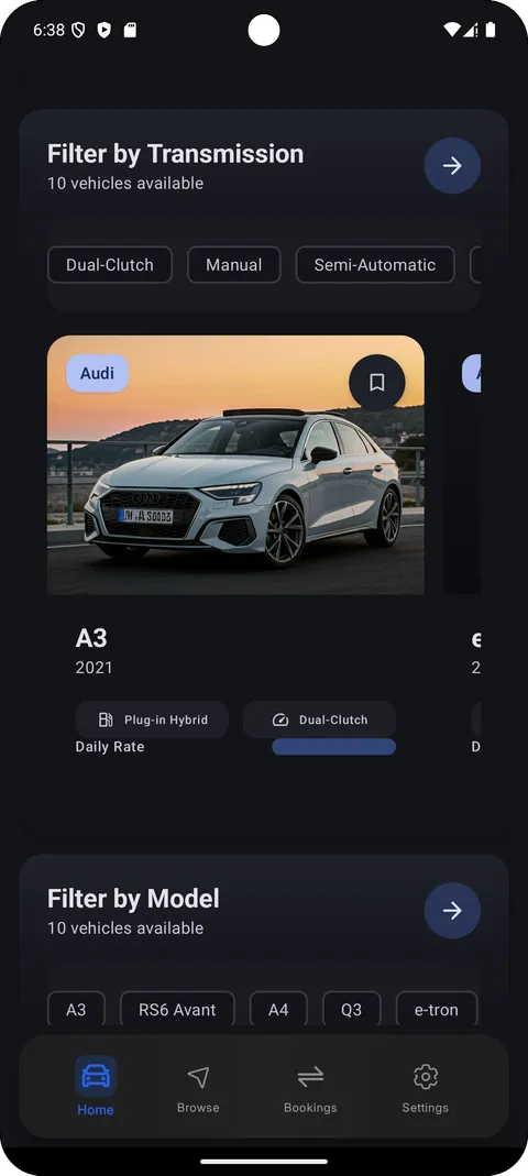 RentalWheels Smart Filters